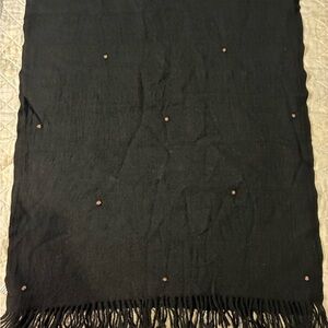 Collection XIIX Black Scarf with Embellishments